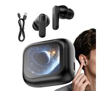 Écouteurs De Traduction Temps Réel,Écouteurs Sans Fil à Écran LCD Tactile - Traducteur IA en Temps Réel | pour Hommes Femmes Voyage Voyage d'Affaires Travail Études Sports Intérieur Extérieu