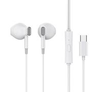 Écouteurs de type C avec fil, écouteurs avec câble USB C - Écouteurs avec câble avec son clair, écouteurs internes avec basses intenses et annulation de bruit pour appels téléphoniques et écoute M