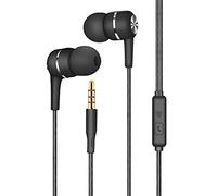 Écouteurs Filaire,Écouteurs Intra-Auriculaires,avec Microphone et Controle Volume,Jack 3.5mm Universel,Ergonomique oreillette Filaire stéréo,pour iPhone,Smartphones Android,MP3 etc.(Noir)
