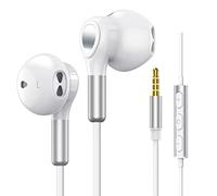 Ecouteurs Filaire, Ecouteurs Intra-Auriculaires Filaire, Casque avec Microphone et Contrôle du Volume HiFi Stéréo Jack 3.5mm pou Tablettes et Ordinateurs Portables Samsung, Huawei, iPhone, MP3 Players