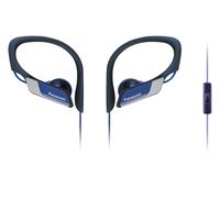 Écouteurs filaire intra-auriculaire, design clip, micro, étanche IPX2, prise jack 3,5 mm - bleu