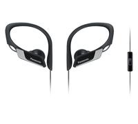 Écouteurs filaire intra-auriculaire, design clip, micro, étanche IPX2, prise jack 3,5 mm - noir