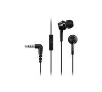 Écouteurs filaire intra-auriculaire, micro, prise jack 3,5mm - noir