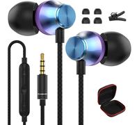 Écouteurs Filaire Intra-Auriculaires pour Samsung Galaxy A15 A14 A12 A23 A52S A72,Anti-Bruit Casque Jack 3,5MM,Ecouteurs 3.5 MM avec Microphone et Contrôle du Volume pour Redmi Note 13 12 Pro+ 11 11S