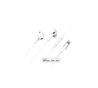 Ecouteurs Filaire Lightning - Force Play - Intra-auriculaire - Blanc - Garantie à vie - Isolation phonique