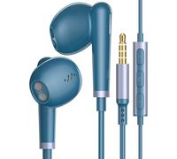 Ecouteurs Filaire pour Xiaomi Redmi Note 11s 11 Note 13 Pro 12 Pro Redmi 10,Écouteurs Intra-Auriculaires Oreillettes Filaires avec Micro Anti-Bruit Casque pour Samsung A05S A15 A14 A23 A25 A04S-Bleu