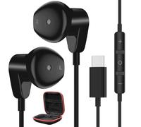 Ecouteurs Filaire USB C avec Micro pour Google Pixel 10a 9 10 Pro XL, Noir