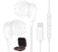 Ecouteurs Filaire USB C avec Micro pour Google Pixel 11 Pro 10a 9 10, Blanc | Typec Casque Audio Intra Auriculaire avec Contrôle Volume pour Xiaomi 17T Pro REDMI Note 15 /iPhone 17 18 Pro Max 17e 16e