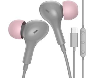Ecouteurs Filaire USB C avec Microphone pour xiaomi REDMI Note 15 Pro POCO X7 17 Pro Max 15T POCO F8 Ultra, Casque USB Type-C pour Honor Magic8 400 Smart 5G Pad X9a X8a pour Pixel 10 9a 8a, Gris