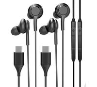 Écouteurs Filaire USB C Type 2Pack Casque avec Microphone Enfant pour École Chromebook Ordinateur Audifono Compatible avec Samsung Écouteurs avec Contrôle du Volume