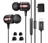 Écouteurs Filaire USB C/Type C Intra-Auriculaires avec Micro et Contrôle du Volume,Compatibles avec Samsung S25/S24 Ultra/Flip 6,iPhone 15/16 Pro Max,Google Pixel 9,Xiaomi,Huawei,iPad