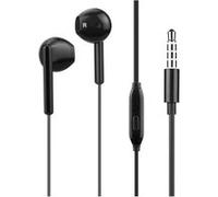 Écouteurs Filaires 1,2m Jack 3.5mm Bouton avec Microphone WOW Noir Noir G