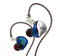 écouteurs filaires 1DD 1BA écouteurs intra-auriculaires Moniteur DJ Running Sport Bouchon d'oreille Filtre remplacable Casque avec micro, sans micro, bleu