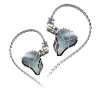 écouteurs Filaires 20BA Unités d'Armature équilibrées Basses Stéréo Moniteur DJ écouteurs Antibruit 3,5 mm Sport Casque Casque, Argent, Sans Micro
