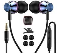 Écouteurs filaires 3,5 mm pour ordinateur portable, manette de jeu, téléphone Android, Samsung A15 A14 A13 A12 A52, isolation du bruit, écouteurs intra-auriculaires avec micro contrôle du volume, HiFi