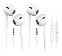Écouteurs filaires avec micro pour iPhone, Android et PC (lot de 2)