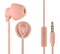 Ecouteurs filaires avec microphone, jack 3,5mm en rose clair