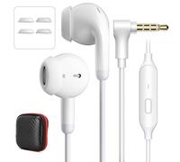 Écouteurs filaires avec prise auxiliaire de 3,5 mm avec micro et contrôle du volume en ligne, audio cristallin, isolation du bruit pour iPhone, Samsung, ordinateur, enfants, école, étudiants