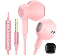 Écouteurs filaires avec prise jack 3,5 mm pour l'école, écouteurs filaires avec micro contrôle du volume pour Apple iPhone 6S/6 Plus, iPod Touch, MP3, MP4, Android, Samsung A14, A13, A23, A52, 5G,