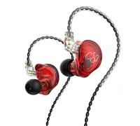 écouteurs Filaires Basses Lourdes Sport Annulation de Bruit écouteurs Basses Lourdes Hifi Musique Casque pour Téléphone Portable écouteurs Intra-auriculaires,Avec-Microphone,Red