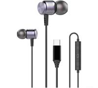 Écouteurs filaires certifiés haute résolution pour un son clair de type C | Microphone antibruit intégré, pour des appels cristallins, prêt pour les vidéoconférences, compatible Teams pour zoom