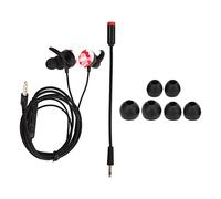 Écouteurs filaires de 3,5 mm, haute sensibilité, suppression du bruit, qualité sonore claire avec microphone pour smartphones et appareils, câble en plastique et métal de 1,2 m (Camouflage Rouge)