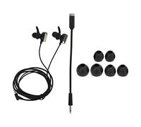 Écouteurs filaires de 3,5 mm, haute sensibilité, suppression du bruit, qualité sonore claire avec microphone pour smartphones et appareils, câble en plastique et métal de 1,2 m (Vert camouflage)