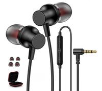 Écouteurs filaires de 3,5 mm pour ordinateur portable Chromebook, écouteurs à isolation phonique avec microphone pour iPhone 6 5S/iPad/Samsung A25 A15 A14, écouteurs à brancher pour Kindle Fire