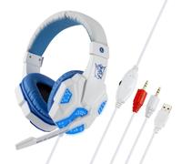 Écouteurs filaires de Gamer avec lumière Led professionnelle, avec Microphone, effet sonore 3D, pour ordinateur, basse, stéréo, PC, casque de jeu, cadeaux