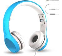 Écouteurs filaires de Style Connect+ pour Enfants avec Technologie SharePort®,Casque Supra-auriculaire Pliable,Microphone intégré,Bleu,écouteurs adaptés aux Enfants pour l'école.