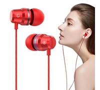 Écouteurs filaires en métal - Casque isolant du bruit, écouteurs basses | Casque d'ordinateur durable, câble de commande en ligne offrant une écoute audio claire, des appels, une lecture de musique