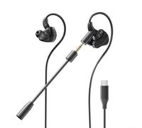 Écouteurs filaires Hifi 1,2 m pour PC Mobile Gaming Faible Latence (TYPE-C) | Microphone amovible, communications vocales claires, commandes en ligne, lecture pause, prise jack 3,5 mm