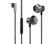 écouteurs filaires Hifi Bass Metal Sport écouteurs intra-auriculaires Musique écouteurs de jeu avec micro pour Oneplus Xiaomi Huawei,Gris