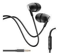 Écouteurs Filaires - INKAX - Jack 3,5 mm - Microphone Intégré - Intra-auriculaire - Noir