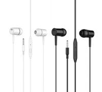 Écouteurs filaires, intra-auriculaires avec isolation phonique, microphone intégré, bouton sonore haute