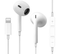 Écouteurs Filaires Intra-Auriculaires, [Certifié MFi] antibruit filaires stéréo HiFi avec Micro et contrôle du Volume intégrés compatibles avec 1Phone 14 Pro Max/14 Plus/13 Pro/13/12/11/XR/XS/X/SE/7