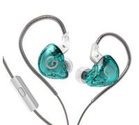 écouteurs Filaires Intra-Auriculaires Dynamiques HiFi Annulation du Bruit Sport Jeu écouteurs Cable Détachable Bouchons d'Oreilles Casque avec Microphone,Vert