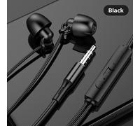Écouteurs filaires intra auriculaires en Silicone souple, 3.5MM, insonorisé, basse profonde, stéréo, contrôle du Volume, pour Smartphones, tablette