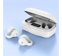 Écouteurs filaires Jacenvly en liquidation, Écouteurs sans fil Bluetooth avec écran LED et micro intégré, Casque Bluetooth pour le sport, les