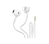 Inkax Écouteurs Filaires Jack 3,5 mm avec Bouton Commande Intégré Blanc