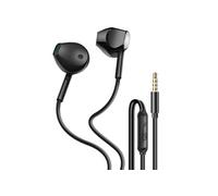 Inkax Écouteurs Filaires Jack 3,5 mm avec Bouton Commande Intégré Noir