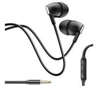 Ecouteurs Filaires Jack 3,5 mm avec Microphone Intégré Noir