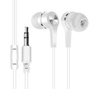 Forever Écouteurs filaires Jack 3.5 mm Intra-auriculaires Son de qualité Blanc