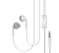 Écouteurs Filaires Jack 3.5mm Micro et Télécommande Blanc