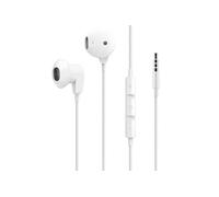 LinQ Écouteurs Filaires Jack 3.5mm Microphone Fonction Kit Mains Libres Blanc Blanc G