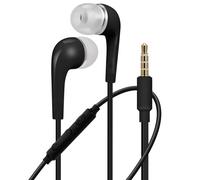 Ecouteurs Filaires Jack 3.5mm Son Clair Micro et Télécommande Câble Plat Noir