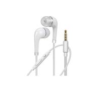 Avizar Écouteurs filaires Jack 3,5 mm – Son clair, micro et télécommande, câble plat – Blanc