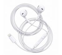 Écouteurs Filaires Lightning pour iPhone 14 avec Micro intégré Blanc