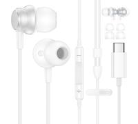 Écouteurs filaires magnétiques USB C pour iPhone 17e/17/17 Pro/17 Pro Max/Air/16e 16 Pro Max 16 Plus/Pro 15 Plus Pro 15, iPhone 17 Casque filaire de type C Écouteurs intra-auriculaires avec microphone