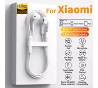 Écouteurs filaires originaux pour Type C 3,5 mm Xiaomi Mi 15 14 13 Redmi K70 K60 K40 Note 12 11 Pro Huawei Mate Samsung S23 3.5mm AUX